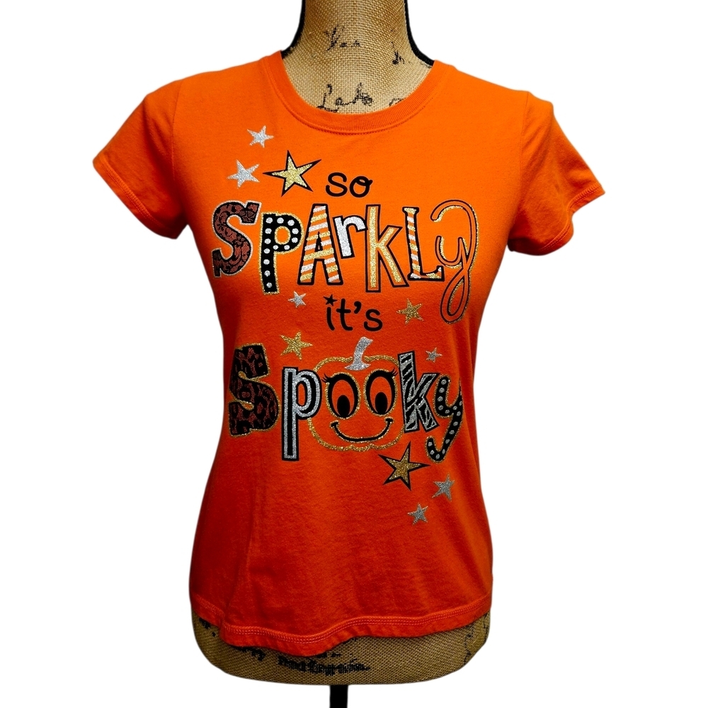 Halloween Tee with Sparkly Design Girls Size XL 14-16 - Picture 5 of 14